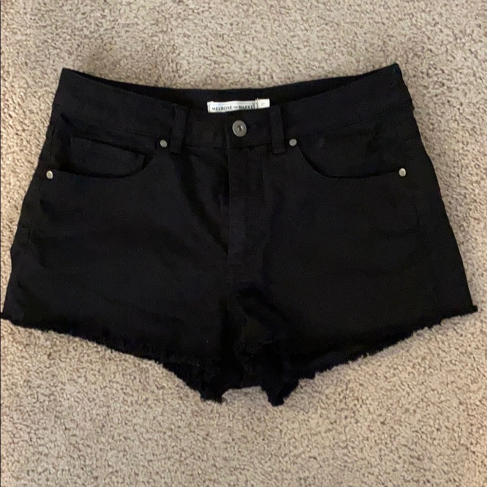 Melrose and Market Black Denim Cutoff Shorts
